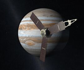 «Юнона» на орбите Юпитера (рисунок)