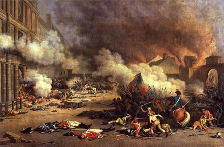 Санкюлоты захватывают дворец Тюильри и убивают швейцарских гвардейцев (10 августа 1792 года)