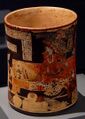 Правитель в шкуре ягуара, роспись на сосуде, культура майя, около 700—800 гг. н. э.