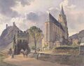 Замок Шёнбург и церковь Богоматери в Обервезеле на Рейне (1842)