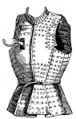 Поздняя бригантина из мелких пластин с двумя крупными пластинами на груди (конец XV века —- начало XVI века)