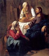 Христос в доме Марфы и Марии. Приписывается Я. Вермееру. До 1655 г. Национальная галерея Шотландии, Эдинбург