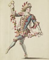 Ж. Берен. Эскиз костюма танцующего морского бога к опере Жан-Батиста Люлли «Фаэтон». 1683