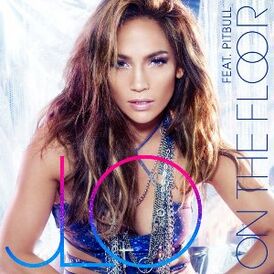 Обложка сингла Дженнифер Лопес при участии Питбуля «On the Floor» ()