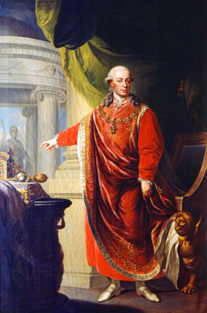 Johann Daniel Donat, Emperor Leopold II in the Regalia of the Golden Fleece (1806).png