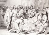 И. Рипенхаузен. Смерть Рафаэля. 1832. Бумага, перо, тушь