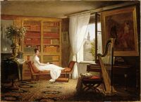 Ф. Л. Дежуэн. Салон мадам Рекамье в Аббе-о-Буа. 1826. Лувр, Париж