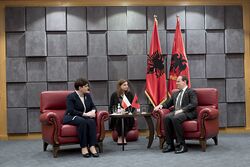 Встреча Буяра Нишани с премьер-министром Польши Беатой Шидло в Тиране 9 декабря 2016 года