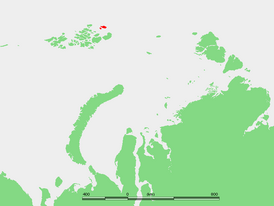 остров Ева-Лив на карте Земли Франца-Иосифа