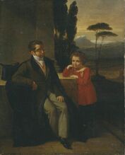 Карл Васильевич Нессельроде с сыном Дмитрием (1823).