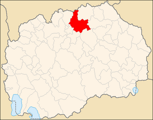 Община Куманово на карте