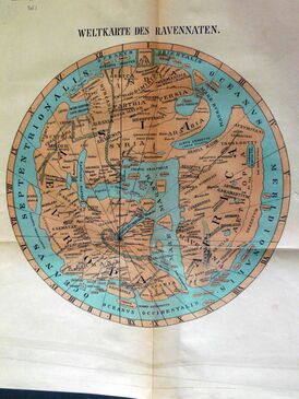 Карта, созданная на основе Равеннской космографии