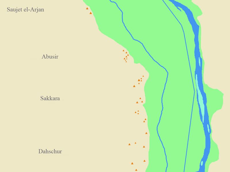 Карта от Завиет-эль-Ариан до Дашхура