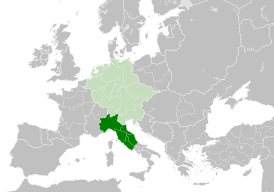 Итальянское королевство в составе Священной Римской империи в 1000 году