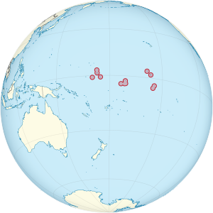 Кирибати на карте мира