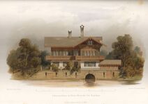 Один из «швейцарских домов» в Кляйн-Глинике. Бабельсберг, Потсдам. Проект Фердинанда фон Арнима. 1867