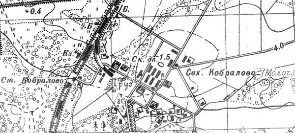 План посёлка Кобралово. 1939 год