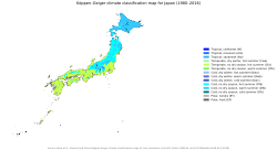 Климат Японии по классификации Кёппена