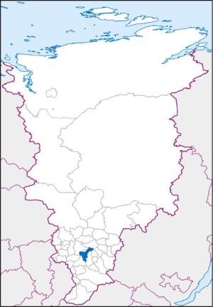 Берёзовский район на карте