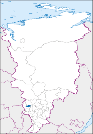 Большеулуйский район на карте