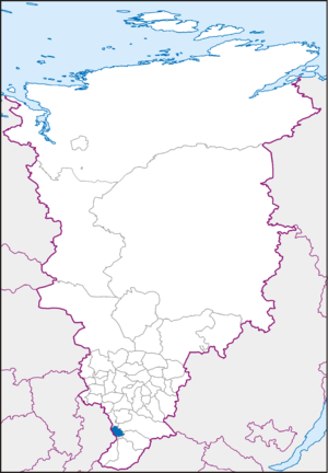 Минусинский район на карте