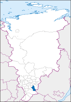Саянский район на карте