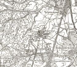 Село Красное на карте 1931 года
