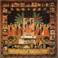 Кришна (Шри Натхджи) и танцующие гопи. Пичхаваи из храма Натхадвары. XIX в., Гос. музеи, Берлин.