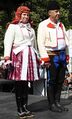 Моравский костюм из Куновице (Злинский край) — женатая пара