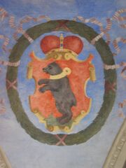 Герб в Посольском зале Королевского замка Варшавы.