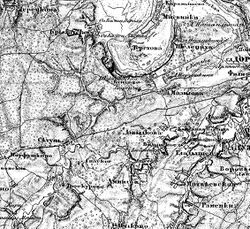 Шелепиха на карте 1860 года