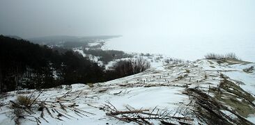 Песчаные дюны зимой