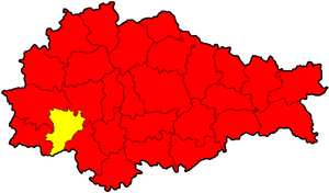 Кореневский район на карте