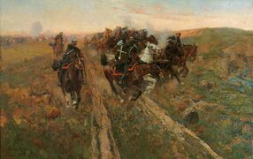 Эпизод из битвы при Кюрюк-Дара. (худ. Ф. А. Рубо; 1900)