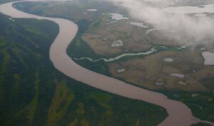 Аэрофотосъёмка нижнего течения реки Кускокуим летом 2013 года