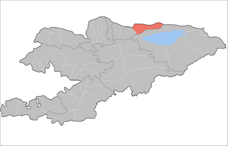 Кеминский район на карте