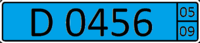 Kyrgyzstan United Nations Diplomat license plate (old).png