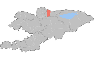 Ысык-Атинский район на карте