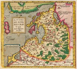Карта Ливонии из Theatrum Orbis Terrarum