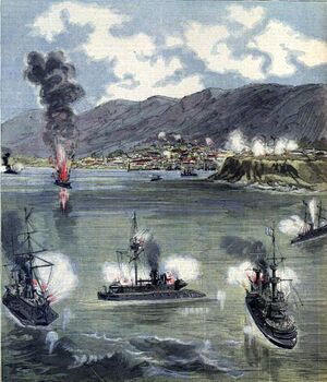 Флот повстанцев атакует Вальпараисо
