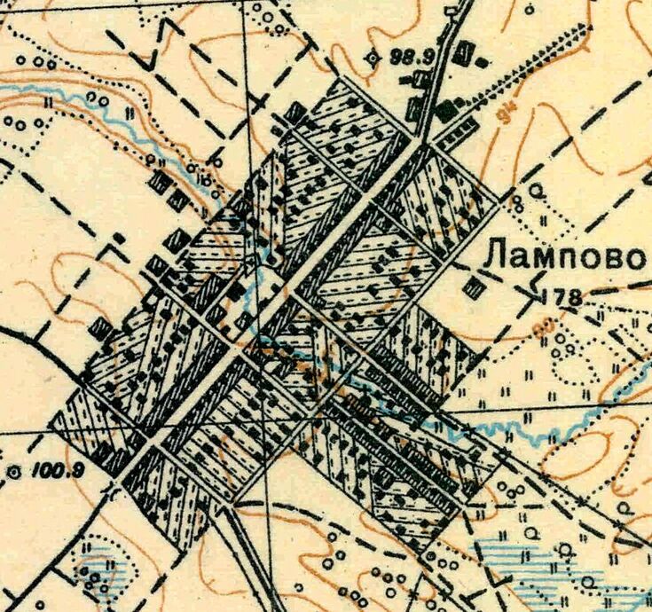 План деревни Лампово. 1931 год