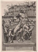 Лаокоон с сыновьями. 1527 (?). Гравюра резцом на меди