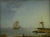Skibe ved Sjællands kyst Morgen (1845)