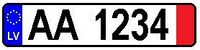Latvia European Union temporary license plate.jpg