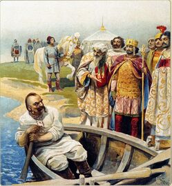 Встреча Святослава с византийским императором Цимисхием на берегу Дуная