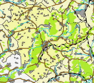 Лебединский район на карте