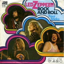 Обложка сингла Led Zeppelin «Rock and Roll» (1972)