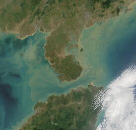 Спутниковый снимок полуострова Лэйчжоу