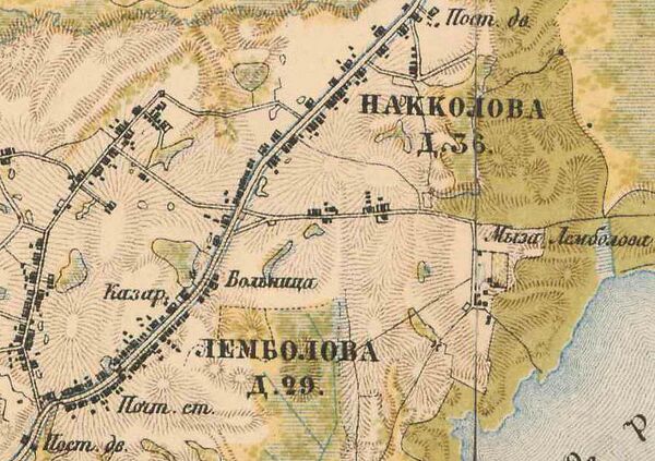 План деревни Лемболово. 1885 год