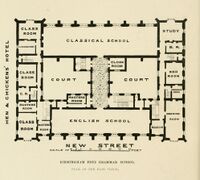 Гимназия короля Эдуарда в Бирмингеме. План (1833-1837)